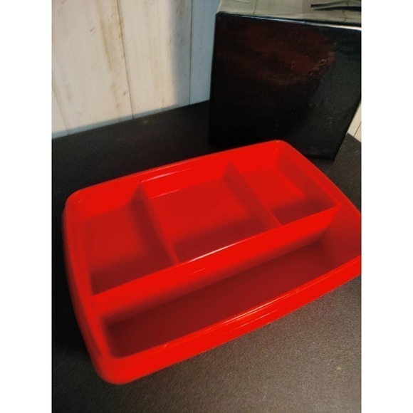 Tupperware Vintage Stow-N-Go Organization Container Set Red  (C6) - Picture 11 of 11